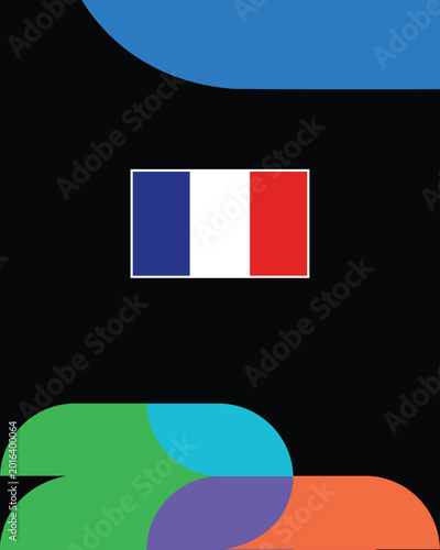 France Flag United States Football Final 2026 Emblem Europe Countries Teams Design Vector Illustration