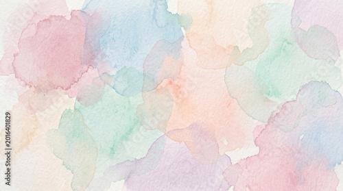 Soft Pastel Watercolor Washes Creating a Gentle and Ethereal Abstract Background, Perfect for Artistic Designs and Serene Aesthetic Projects