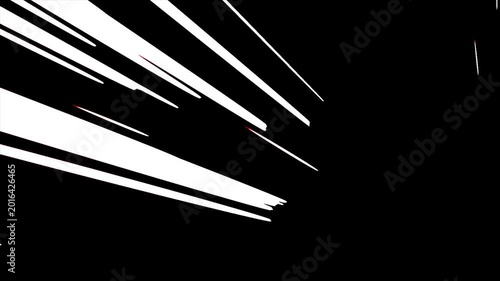 Abstract white light streaks diagonal black background design