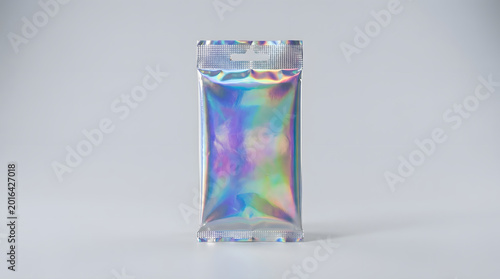 Holographic booster pack mockup for trading cards