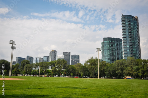 City park in the city