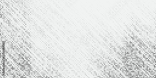Modern rectangle transparant halftone gradient texture. Vanishing polka dot design