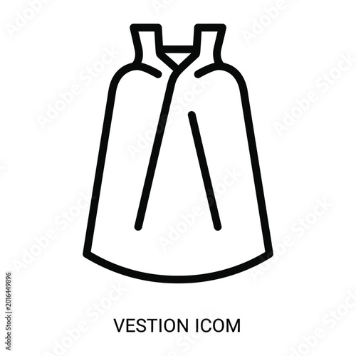 Canvas-taulu Simple vestment or robe outline icon for religious or ceremonial apparel store v