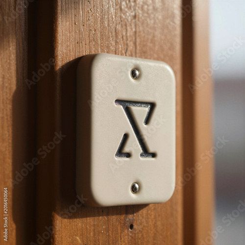 Close-Up Image of Mezuzah Case on Wooden Doorframe in Morning Light