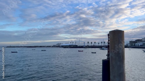 Pier in Cascais Portugal at the sunset