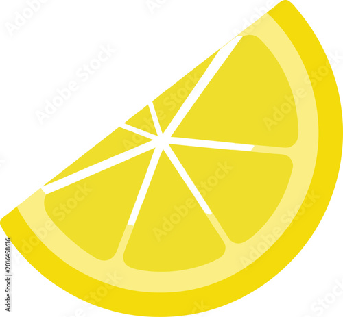 Lemon slice icon vector illustration.