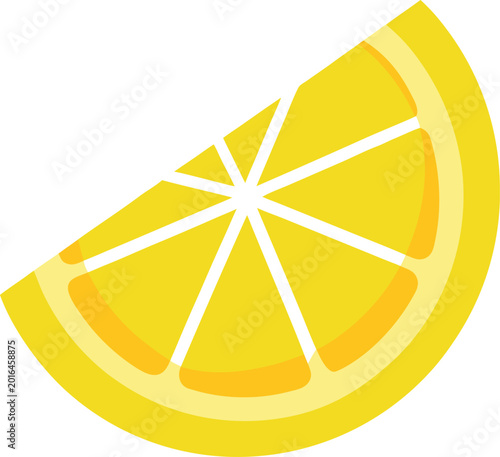 Lemon slice icon vector illustration.