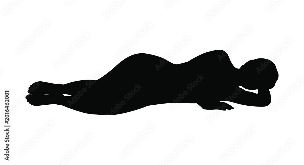 Φωτογραφία lying person silhouette on a white background