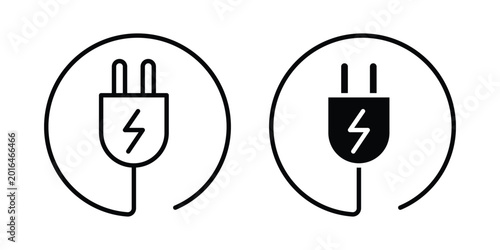 Fotografía Plug icon editable vector. Solid and line icons.