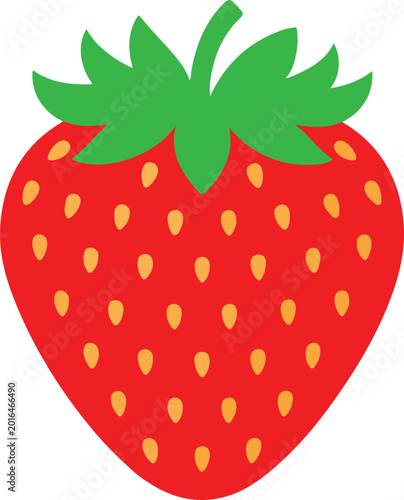 Red Strawberry Isolated on White Background