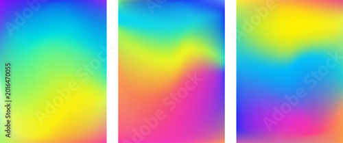 Fotografi Heat map thermal gradient bg set
