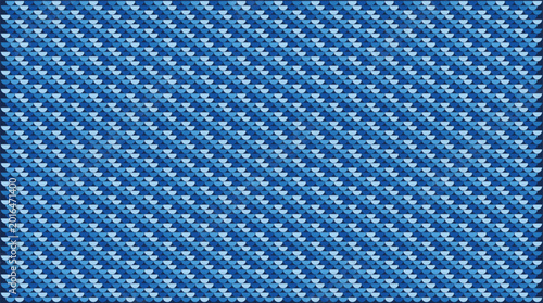 Seamless Japanese Seigaiha Ocean Wave Scale Pattern Blue