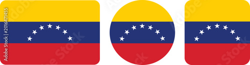 Set of venezuela flag icons in different shapes Free Download Set of venezuela flag icons in different shapes - GFXLoad