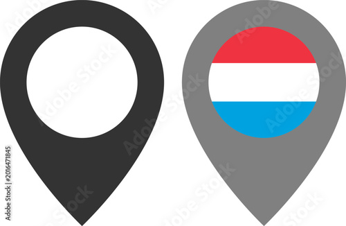 Map location pins with the flag of luxembourg Free Download Map location pins with the flag of luxembourg - GFXLoad