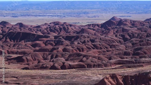 The vibrant badlands of the Painted Desert within Petrified Forest National Park in Arizona.