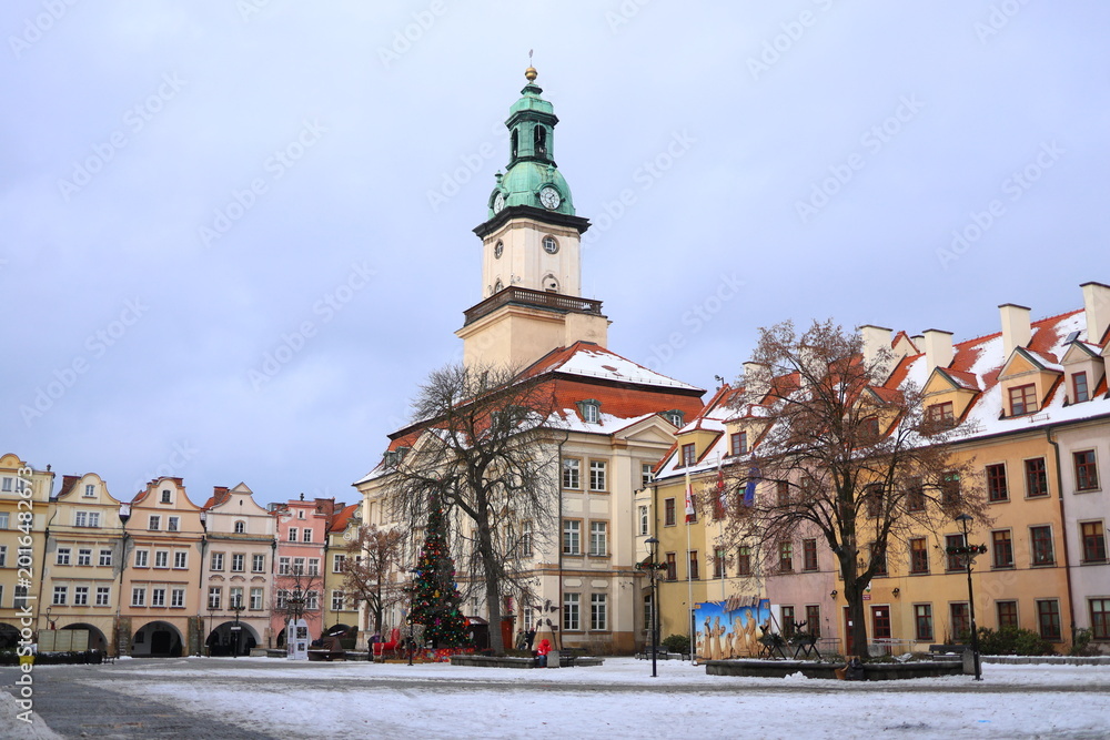 Fototapeta premium New year in Jelenia góra city old town i nwinter