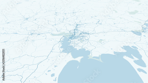 Fotografía Modern minimalist vector map of Porto Alegre, Brazil