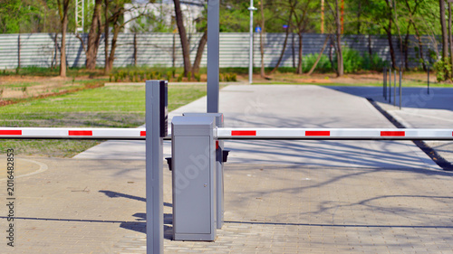 Barrier on the car parking