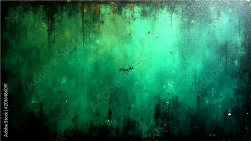 Tableau sur toile Vector Abstract textured artwork featuring blended tones in dark green hues evokes mood and depth