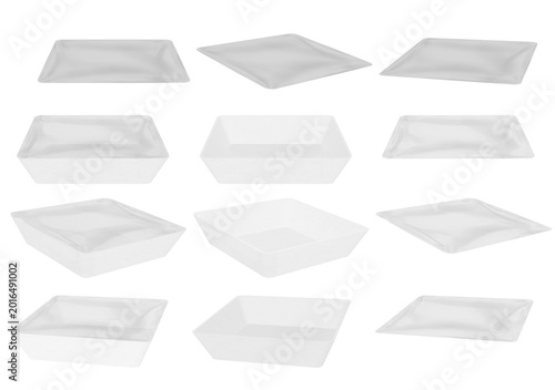 TRAY WITH PLASTIC FILM