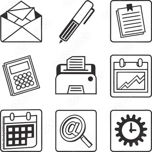 Fényképezés web icons set