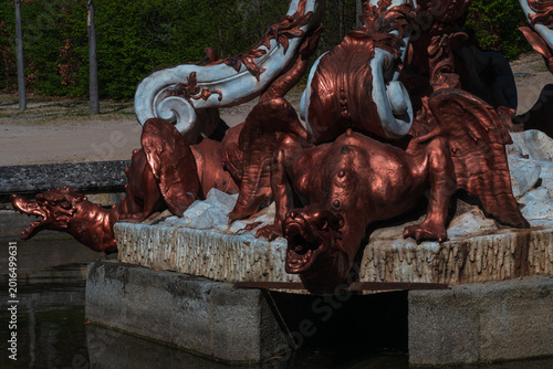 Photographic collection of the monumental fountains and gardens of La Granja de San Ildefonso in Segovia,