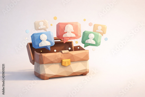 Futuristic Professional Digital Networking and Communication Tool Concept