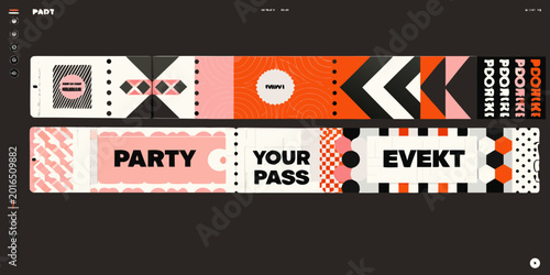Foto Event tickets modern design trio of party admission passes