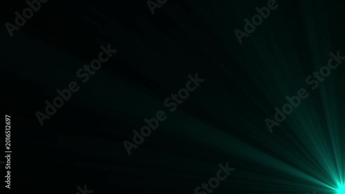 Abstract background with White and teal light beams shining from opposite corners. Glitter, shiny, bright, flare footage Isolated light rays animation, cc light rays on cc star bust .