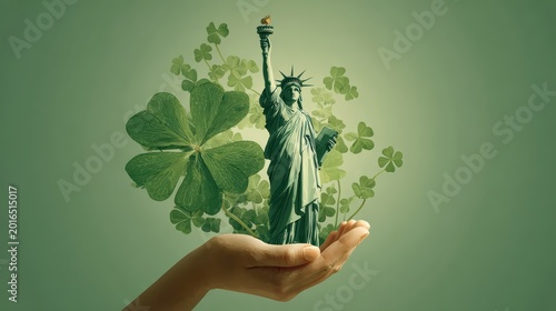 Shamrock design for irish american heritage month promotion