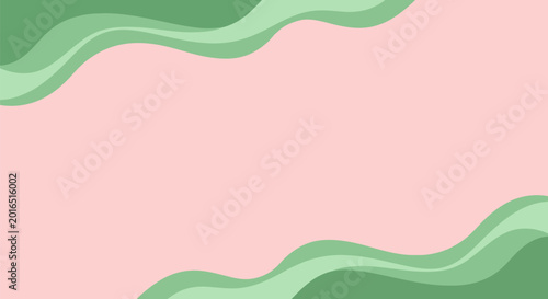 Bild auf Leinwand Abstract Summer Green Background 2026 Flowing Organic Shapes Graphic Design