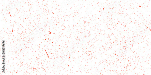 Fotografia Minimalist coral red particle dust overlay on clean white background featuring s