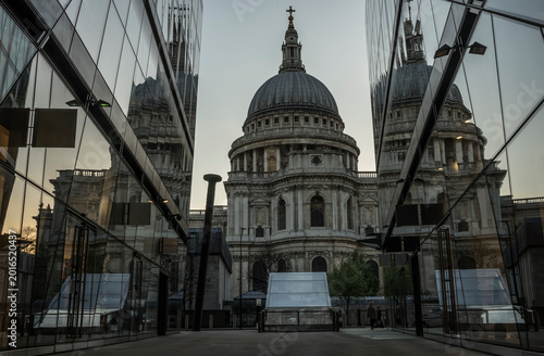 St Pauls cathedral with reflections