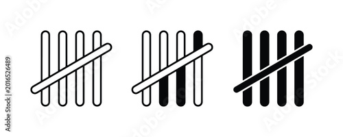 Foto 70 Tally Marks Collection, Counting Symbols Set, Five Bar Groupings, Data Tracki