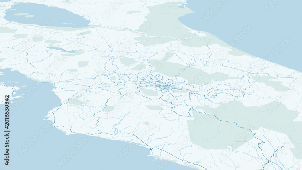 Fototapeta premium Modern minimalist vector map of San José, Costa Rica. High-quality scalable illustration of San Jose city grid, Valle Central, Sabana Park, and Escazu layout for posters and urban desi