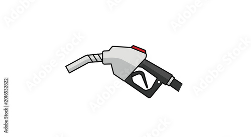 Fotografía gas pump nozzle illustration cartoon style on white background
