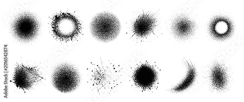 Картината върху платно Dissolve spray paint dots and grain dust texture