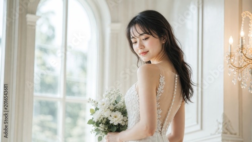 窓辺で背中の刺繍を見せる花嫁 Free Download 窓辺で背中の刺繍を見せる花嫁 - GFXLoad