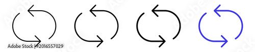 Φωτογραφία Data exchange swap sync linear icon collection design