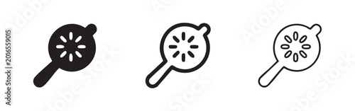 Photos Citrus juicer icon set