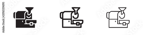 Canvastavla Industrial Coffee Roaster Machine Icon Set for Specialty Coffee