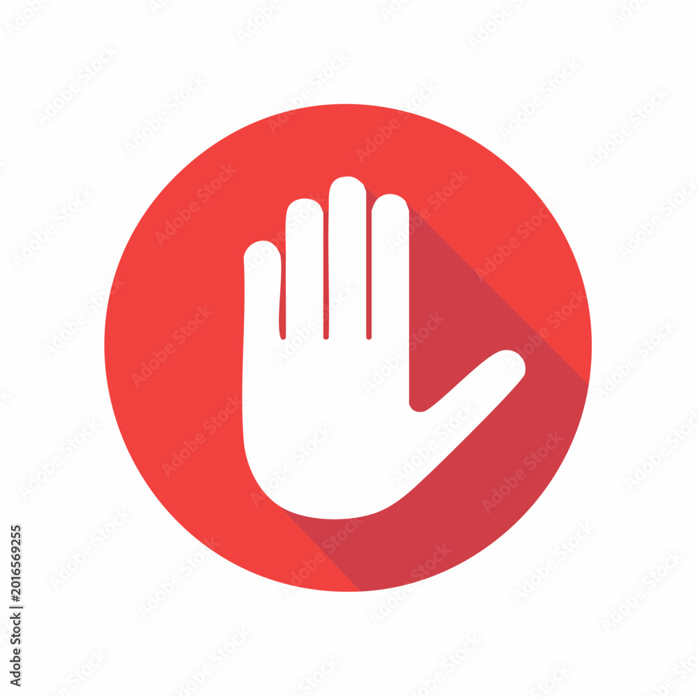 Obraz premium Stop Hand Icon