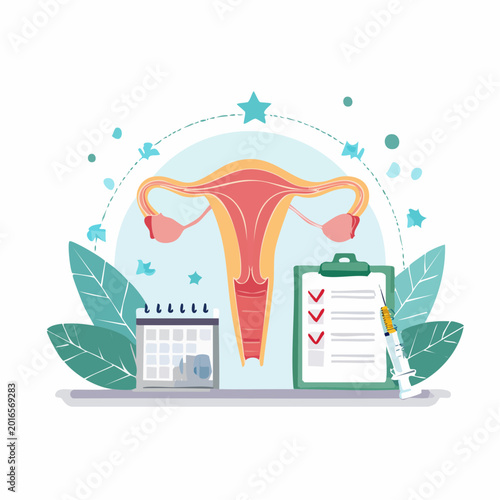Uterus Health and Fertility Treatment Illustration