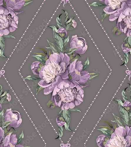 Fotografía A seamless pattern inscribed in a diamond