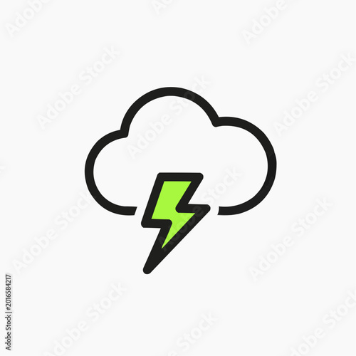 Cloud with Lightning Illustration