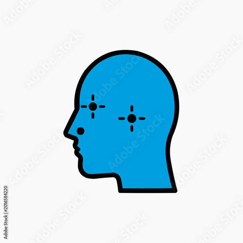 Head Profile with Markings: Conceptual Representation of Thoughts 