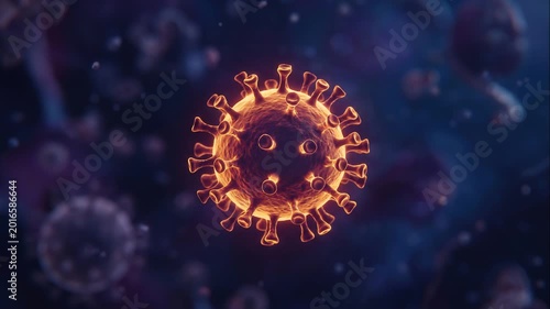 Cinematic Hantavirus Footage Microscopic View of a Deadly Virus