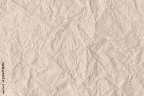 Bild auf Leinwand Minimalist high-quality macro of crumpled ivory paper with delicate creases and
