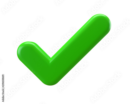Yes check mark approve 3d accept icon 