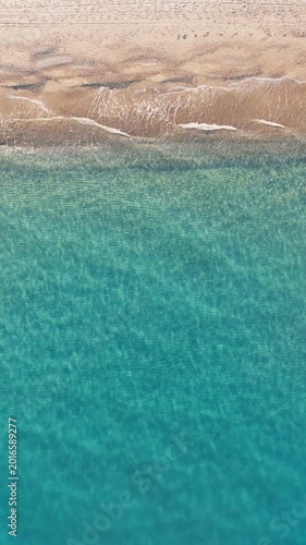 Clean and transparent blue water of the Sicilian sea near the beach